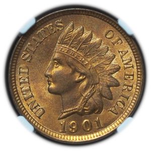 1901 Indian Head Penny MS65RB NGC
