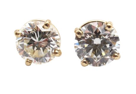 2.04 Round Diamond Stud Earrings