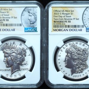 2023-S Morgan & Peace Dollar Reverse Proof 70 NGC
