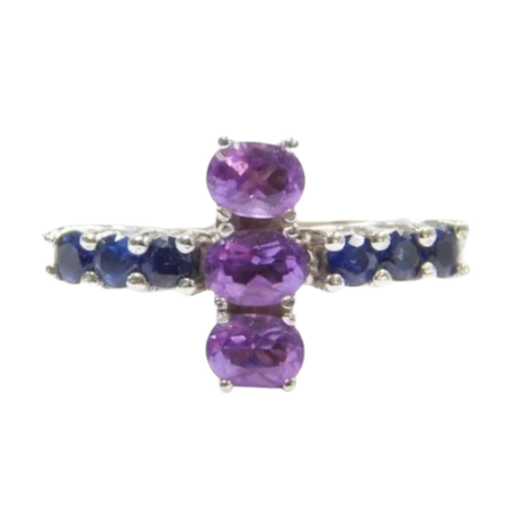 Sapphire and Amethyst Ring