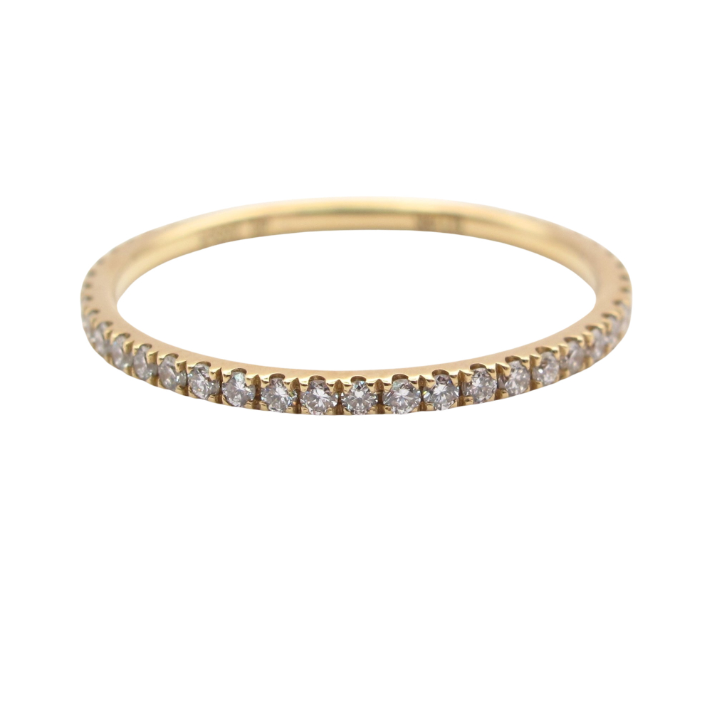 Thin Diamond Wedding Stack Band .26 ctw 14k Yellow Gold