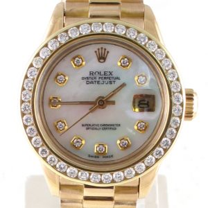 Pre-Owned-Ladies-26MM-Rolex-Presidential-1978-18kt-Yellow-Gold-Model-6917-Front-Close-min