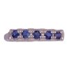 Sapphire and Platinum Vintage Band Ring .30 Carat size 6 front