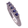 Sapphire and Platinum Vintage Band Ring .30 Carat size 6 side