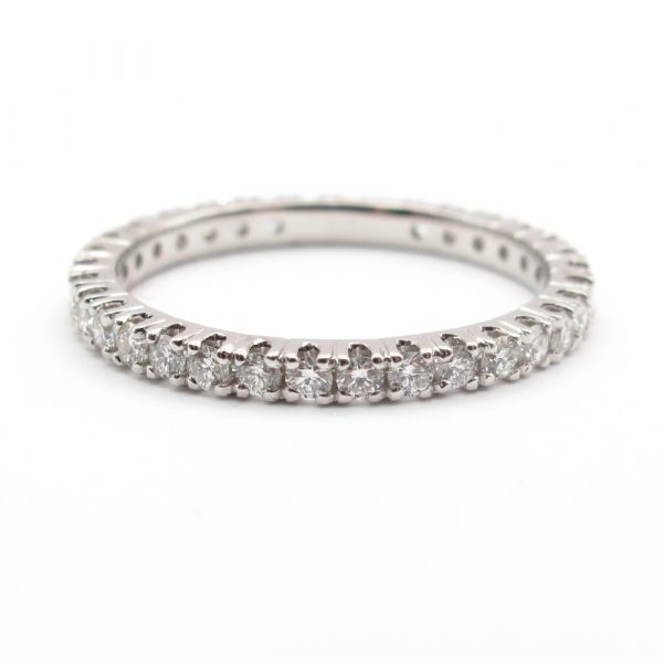 Size 6.5 Diamond Eternity Band White Gold .68