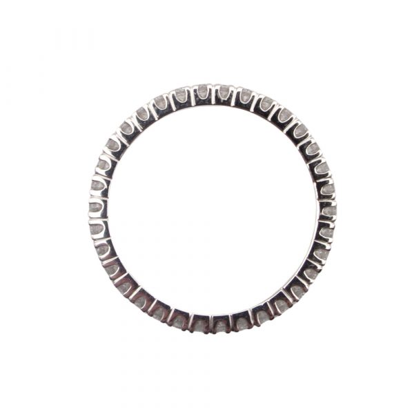 Size 6.5 Diamond Eternity Band White Gold .68 profile