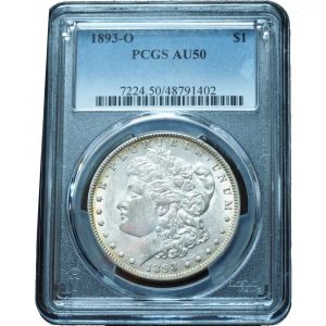 1893-O Morgan Dollar AU50 PCGS