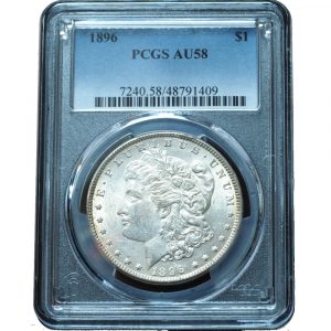 1896 Morgan Dollar AU58 PCGS