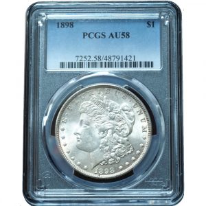 1898 Morgan Dollar AU58 PCGS