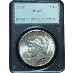 1926 Peace Dollar MS65 PCGS Rattler