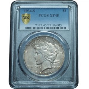 1934 S Peace Dollar XF45 PCGS