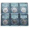 2021 Morgan & Peace Dollar 6 Coin Set MS69 PCGS First Strike
