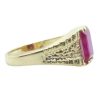 .75 ct Lab Ruby Solitaire Band Ring 14k Yellow Gold side