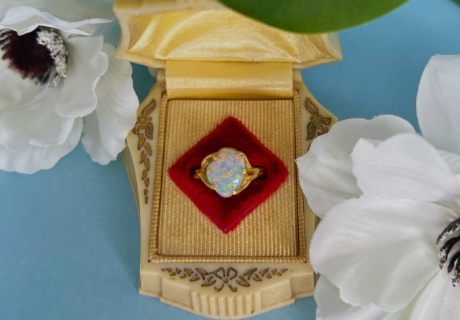 Antique opal rings online at Arnold Jewelers