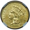 1854-O $3 Gold Indian Princess AU55 NGC