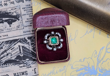 Vintage Emerald Ring blog at Arnold Jewelers