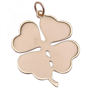 Vintage big four leaf clover charm