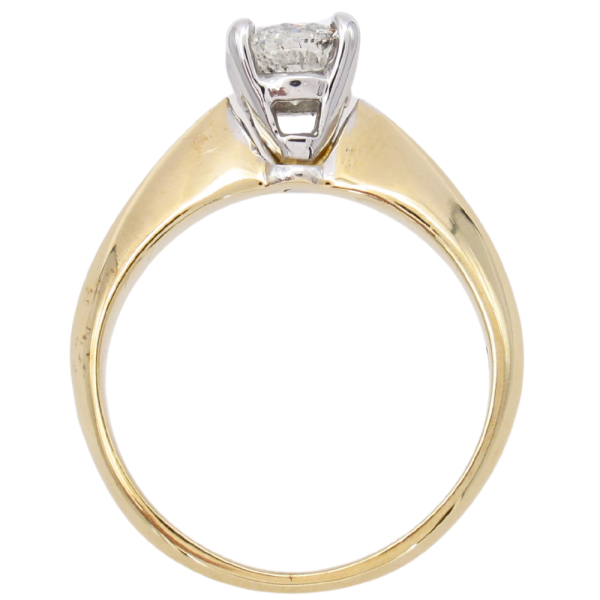 0.73ct Round Brilliant Solitaire Ring 14K Two-Tone profile