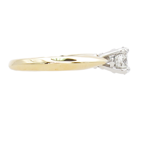 0.73ct Round Brilliant Solitaire Ring 14K Two-Tone side