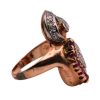 1.29ctw Retro Lucky Eye Diamond & Ruby Ring 14K side
