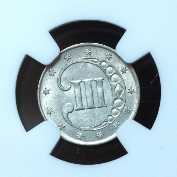 1851 3 Cent Silver MS62 NGC