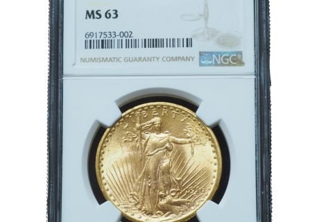 1916-S $20 Gold Saint Gaudens MS63 NGC