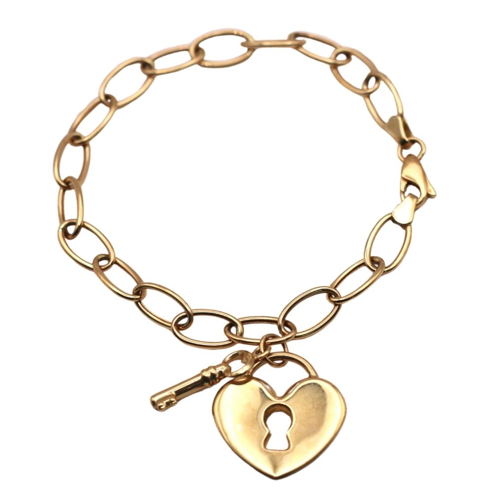 Lock and key bracelet online deals