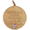 Romantic Big Vintage Charm 14K Gold and Diamond by Merrin, French Sentiment Love Grows front