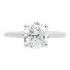 2.03ct Round Brilliant Diamond Solitaire Engagement Ring 14k White Gold GIA front