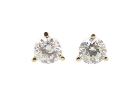 Martini Diamond Stud Earrings Gold