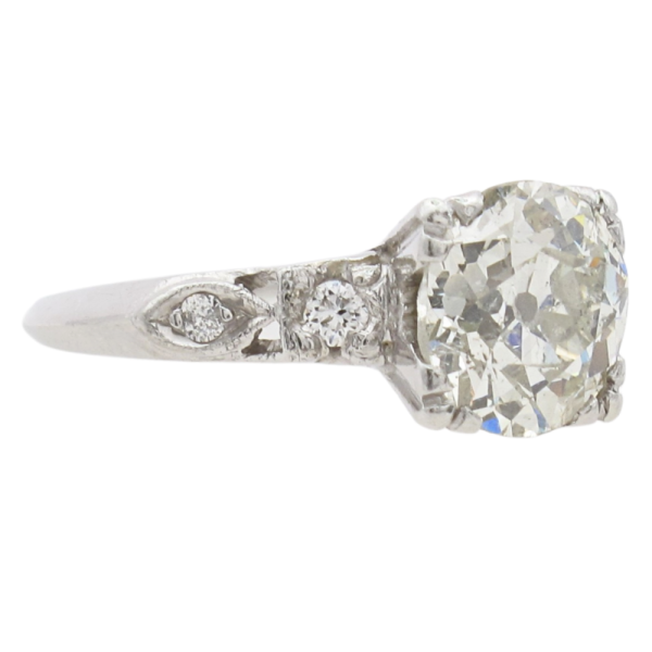 1.82ctw Old European Diamond Edwardian Engagement Ring Side (1)