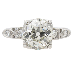 1.82ctw Old European Diamond Edwardian Engagement Ring Side (2)