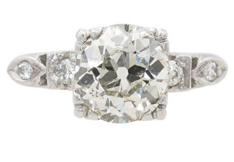 1.82ctw Old European Diamond Edwardian Engagement Ring Side (2)