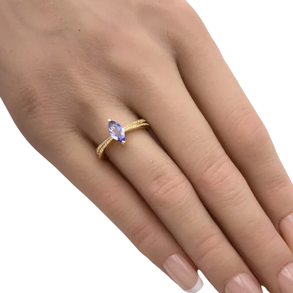 Buy .55ct Tanzanite Solitaire Marquise Ring 10K Online Arnold Jewelers