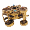 BIG Moving Ornate Jeweled Coronation Coach 14K Gold Carriage Charm