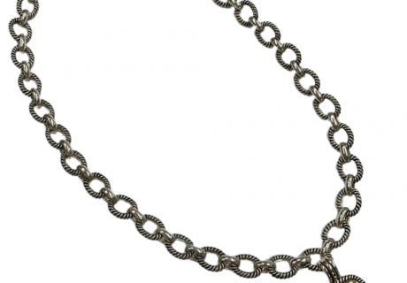 Designer Inspired 10.74ct Cushion Citrine Necklace 925 Sterling Silver