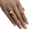 Green Citrine Diamond Ring 5.24ctw 14K Two-Tone Gold (3)