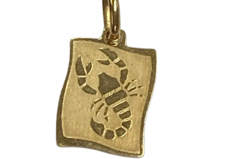 Scorpio Vintage Zodiac Charm 18K Gold