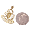 Scorpio Zodiac Pendant Charm 14K Gold Michael Anthony