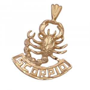 Scorpio Zodiac Pendant Charm 14K Gold Michael Anthony (2)