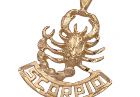 Scorpio Zodiac Pendant Charm 14K Gold Michael Anthony (2)