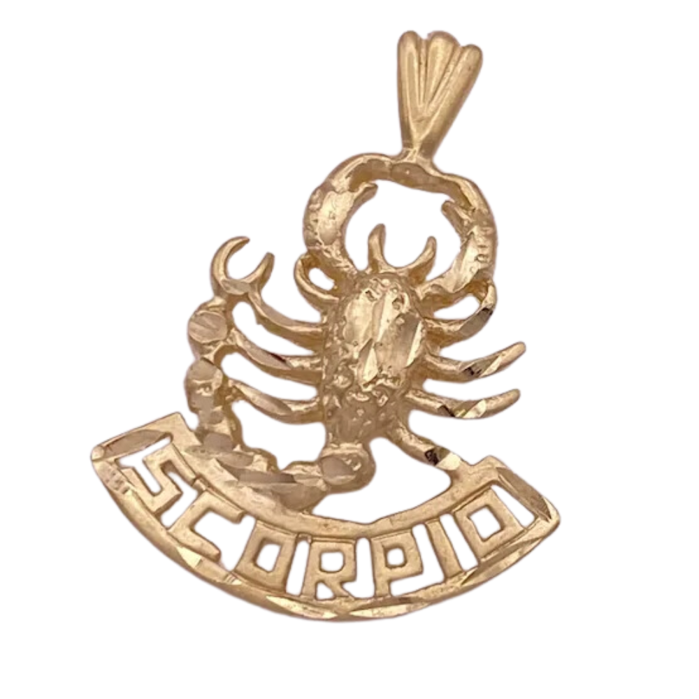 Scorpio Zodiac Pendant Charm 14K Gold Michael Anthony