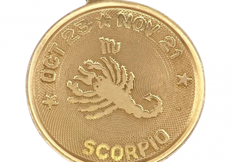 Scorpio Zodiac Vintage Charm 14K Gold (2)