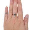 Tourmaline & Diamond Navette Victorian Ring 10K Modeled