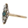 Tourmaline & Diamond Navette Victorian Ring 10K Side
