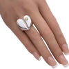Vintage Barry Kieselstein Cord Diamond Sterling Silver Heart Ring 1998