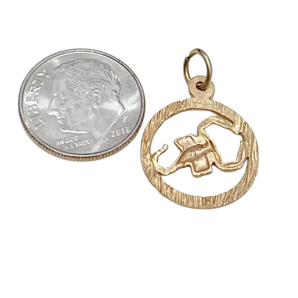 Vintage Scorpion Zodiac Scorpio Charm 14K Gold (1)
