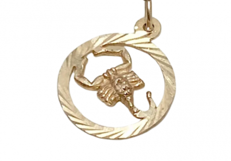 Vintage Scorpion Zodiac Scorpio Charm 14K Gold (2)