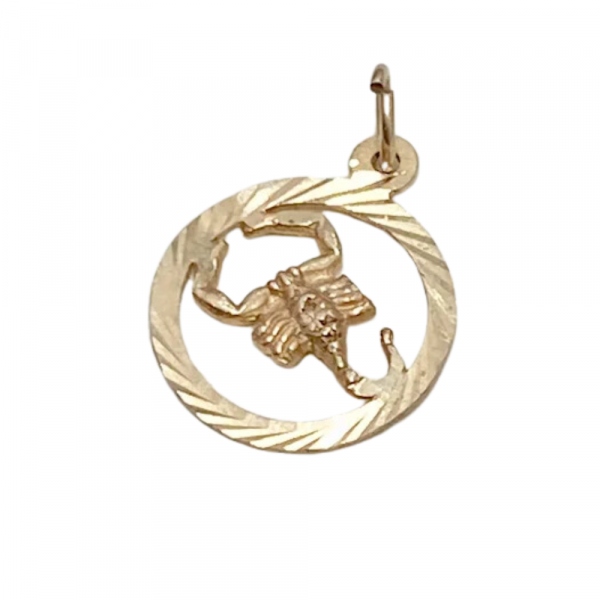 Vintage Scorpion Zodiac Scorpio Charm 14K Gold (2)