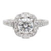 1.38ctw Diamond Halo Engagement Ring GIA Certified